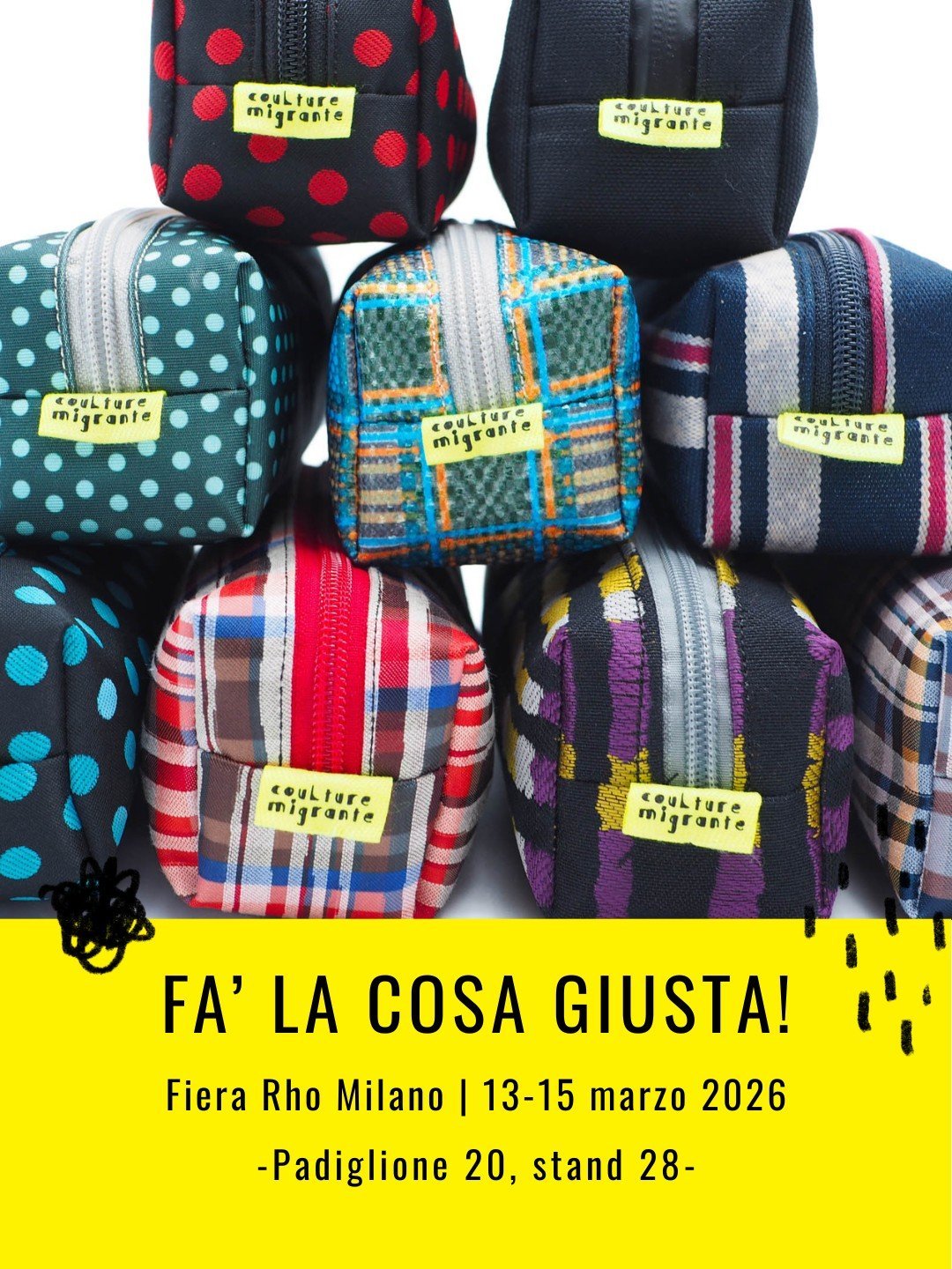 ✅ Fᴀ&rsquo; ʟᴀ ᴄᴏsᴀ ɢɪᴜsᴛᴀ! Quest&rsquo;anno facciamo la cosa giusta: per la prima volta CouLture Migrante parteciper&agrave; a @falacosagiusta_mi, fiera nazionale dedicata al consumo critico e agli stili di vita sostenibili. Porteremo l&rsquo;artig
